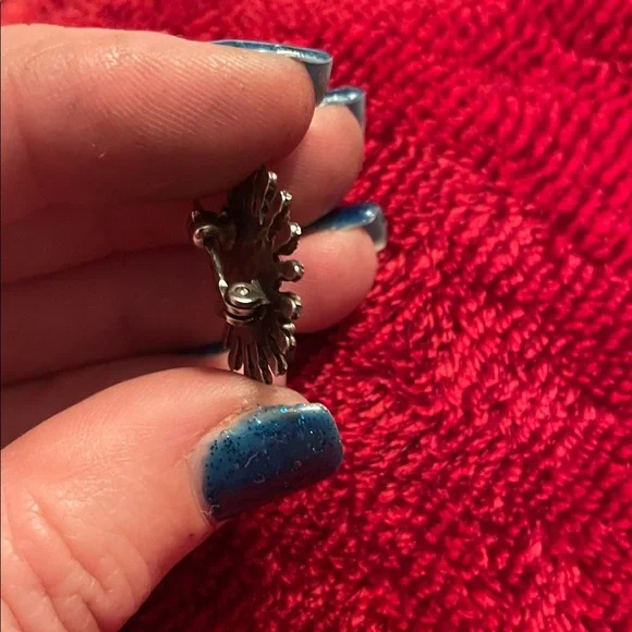 Zuni Sterling Silver Needle Point Turquoise Brooch Pin. - Picture 6 of 8